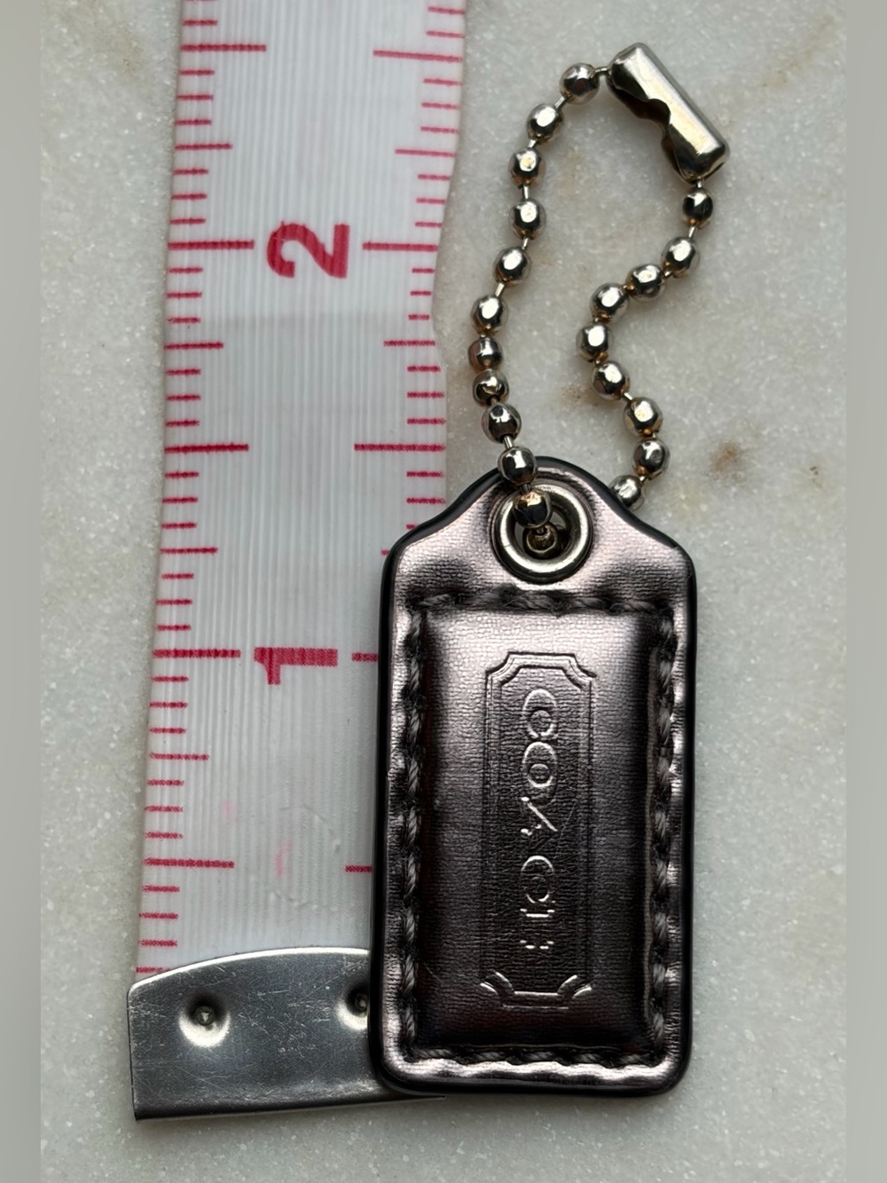 Coach Hangtag Chrome Metallic Silver Nickel Replacement - Picture 2 of 3